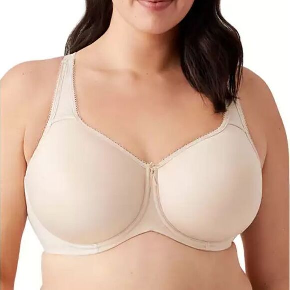 🐢 Wacoal Basic Beauty Underwire T-Shirt Bra 853192 42DD Sand Nude 5 - Picture 1 of 10